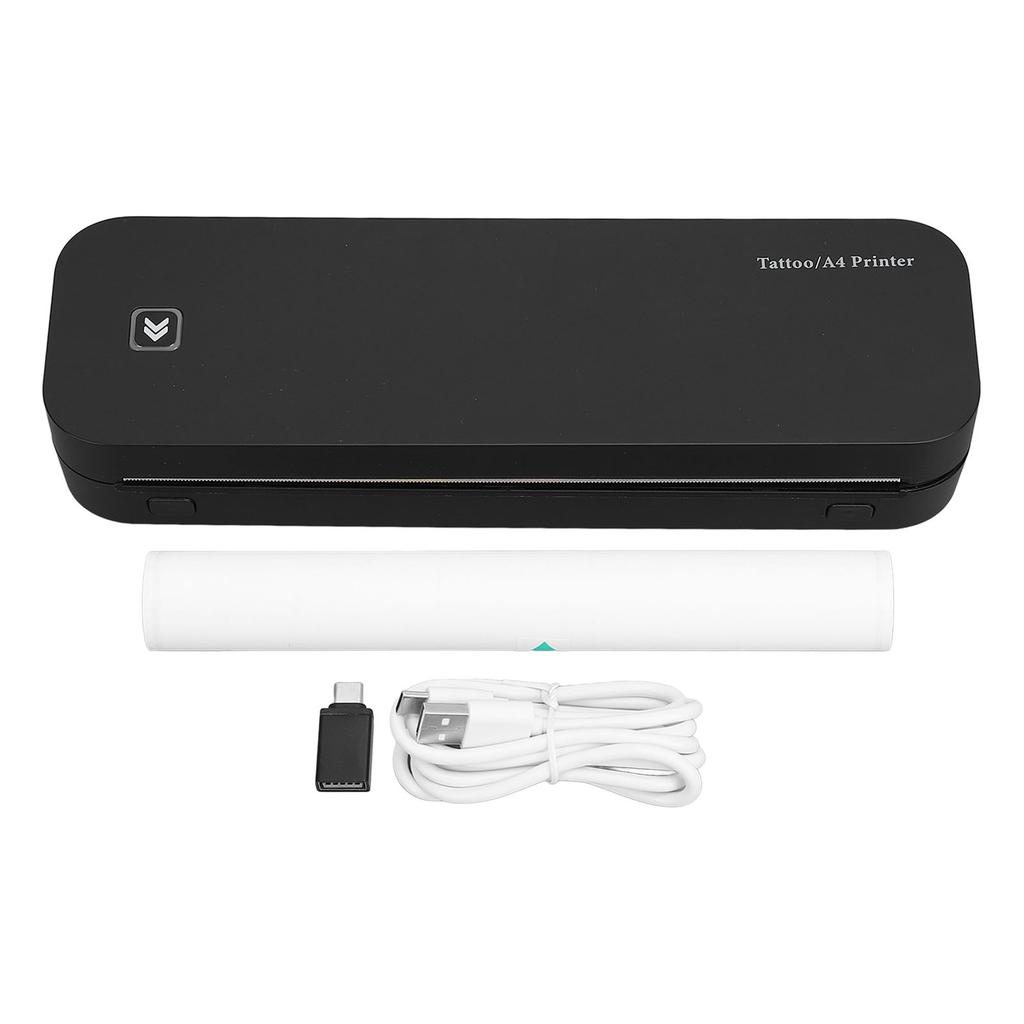 Přenosná Bluetooth tiskárna tetovacích šablon D80, bezinkoustová, dobíjecí, 2600mAh, bezdrátová, termální, tetovací