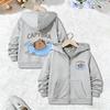 Zip Up Funny Swin Capibara Hoodie Capybara Jacket for Boys Girls Zipper Spring Autumn Trendy Animal Cartoon Sweatshirts