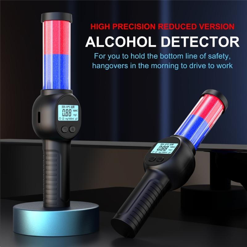 Digital Breathalyzer Tester with Large Screen Flashlight Meter Portable Quick Response Testing Meter
