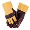 Yellow Leather Welding Gloves - Oil, Puncture, and Heat-Resistant Labor Protection