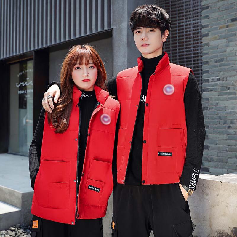 Unisex Winter Stand-Up Collar Down Vest L