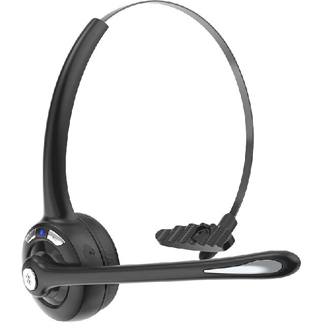 

Bluetooth-гарнитура с микрофоном, беспроводные накладные наушники с шумоподавлением, Bluetooth-наушники с микрофоном и зарядной базой, телефонная гарнитура с кнопкой отключения микрофона чёрный