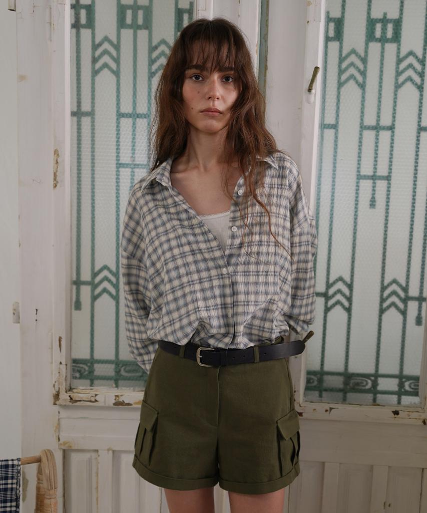 WITHOUT SUMMER Roll-Up Cargo Shorts_Khaki