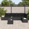 VidaXL Ensemble de canapé de jardin 7 pièces avec coussins Beige Rotin synthétique 3347093