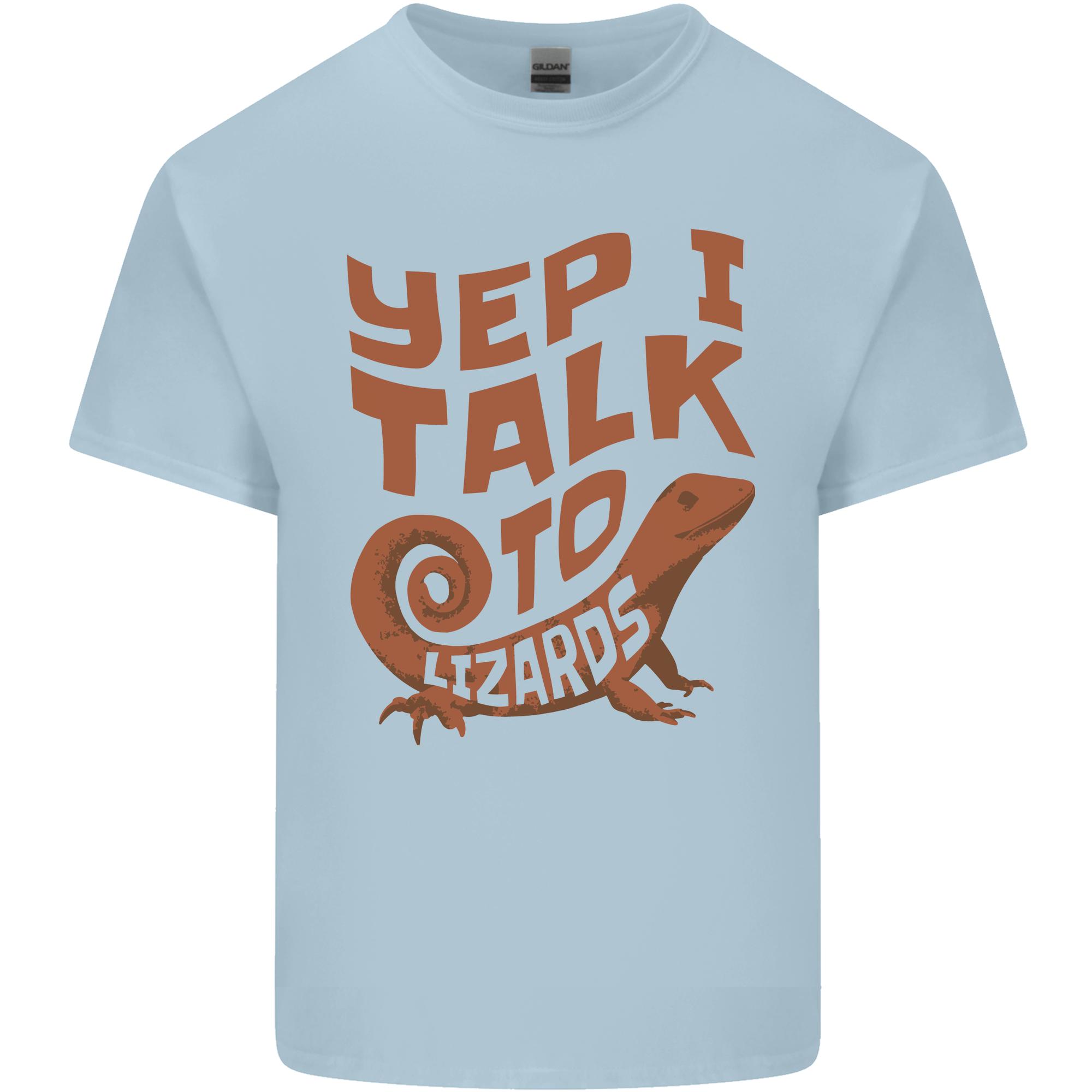 Yep I Talk To Lizards Chameleons Unisexs Light Cotton TShirt S