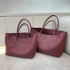 Woven Women's Bag Tote Oversized Bag 2024 New Handbag Shoulder Bag Light Luxury Large Capacity Vegetable Basket Large Shopping Bag