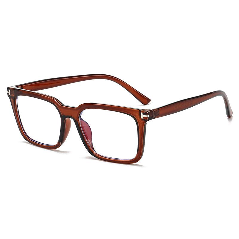 Men's business anti-blue glasses square frame simple flat glasses can be matched with degrees