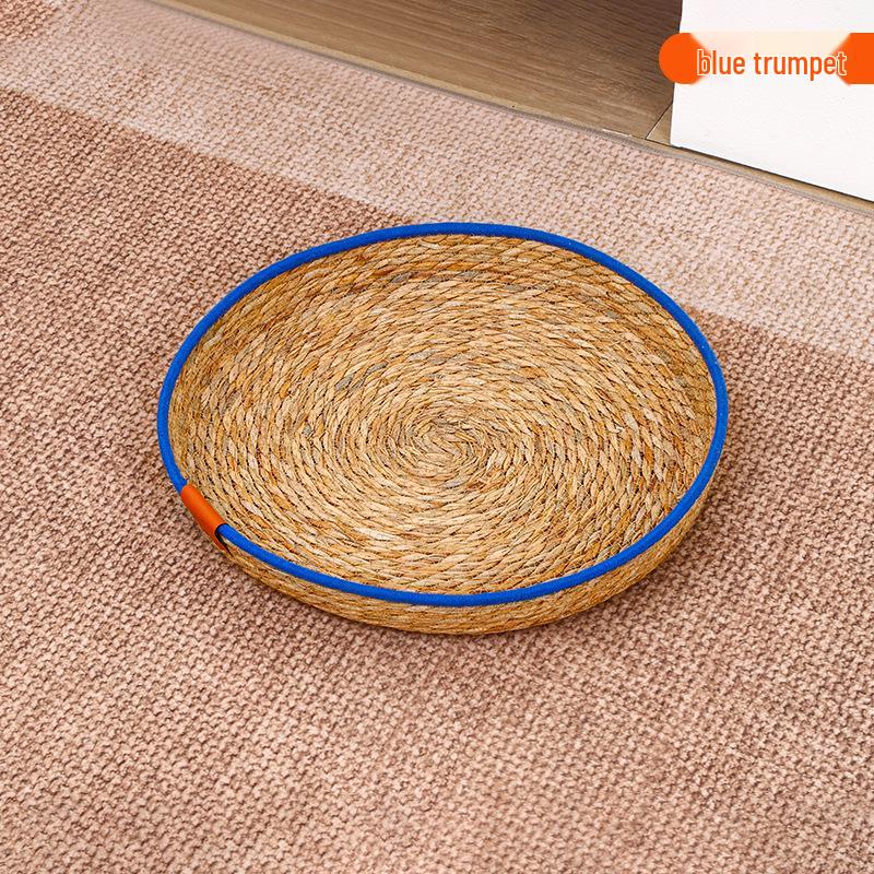 Breathable Woven Cattail All-Season Cat Bed