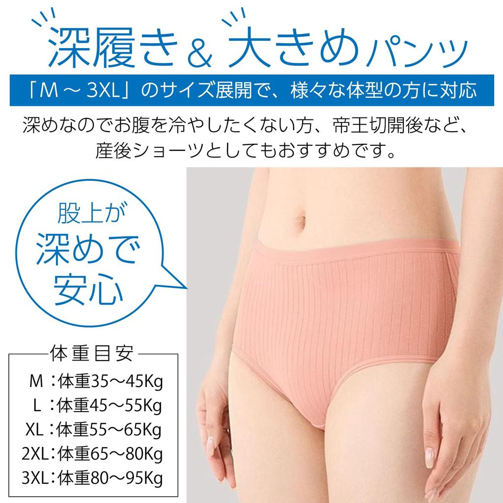 RONGUI Disposable Panties, 7-Pack, 100% Cotton, Women's, Travel, Plus Size, Underwear, Shorts (White, XL)