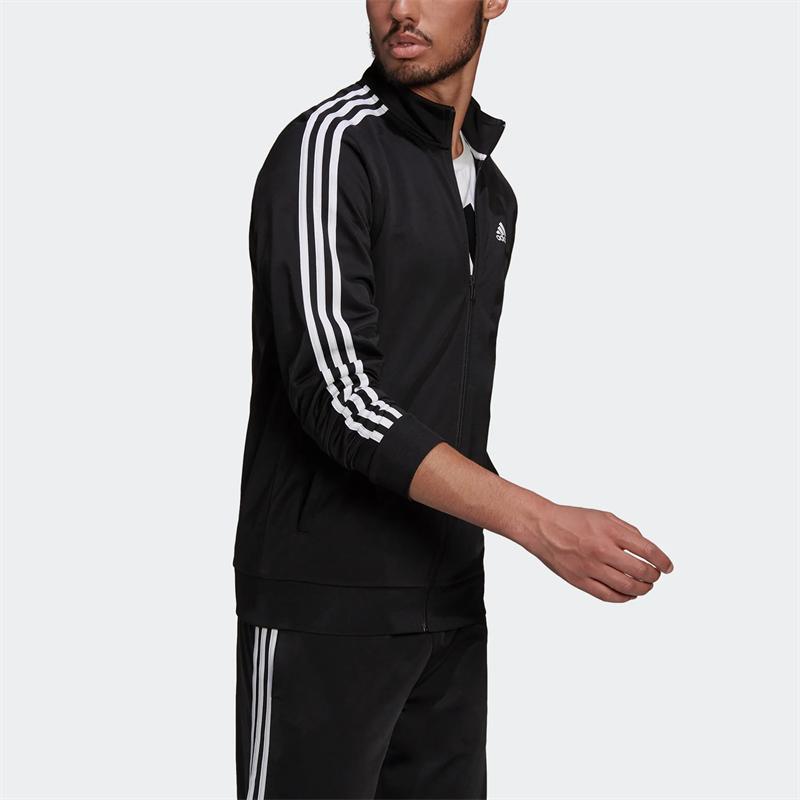 adidas Essentials Warm-Up 3-Stripes Track Jacket Black Men's Jacket H46066