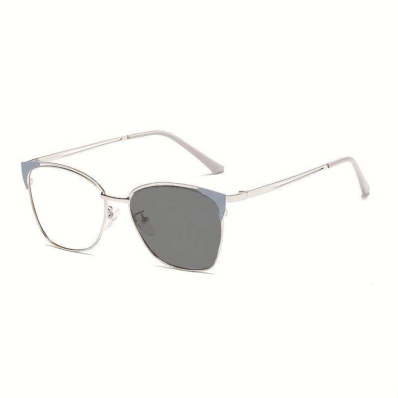 

1Pcs New High-End Hollow Frame Simple Men And Women S Same Fashionable Design Color Change Anti-Blue Light Glasses