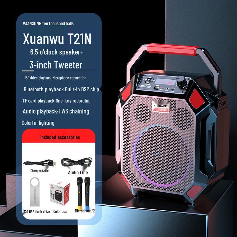 

Wansheng T21N Portable Outdoor Speaker with Dual Microphones