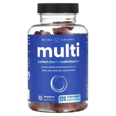Multi, Perfect Men's Multivitamin, Raspberry, Vitamin Gummies 120 Pieces
