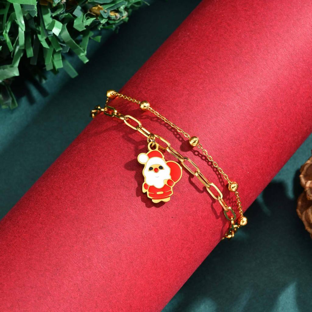 Christmas Ornaments Christmas Collection Bracelets Santa Claus Christmas Gifts Fashion Trend Jewelry