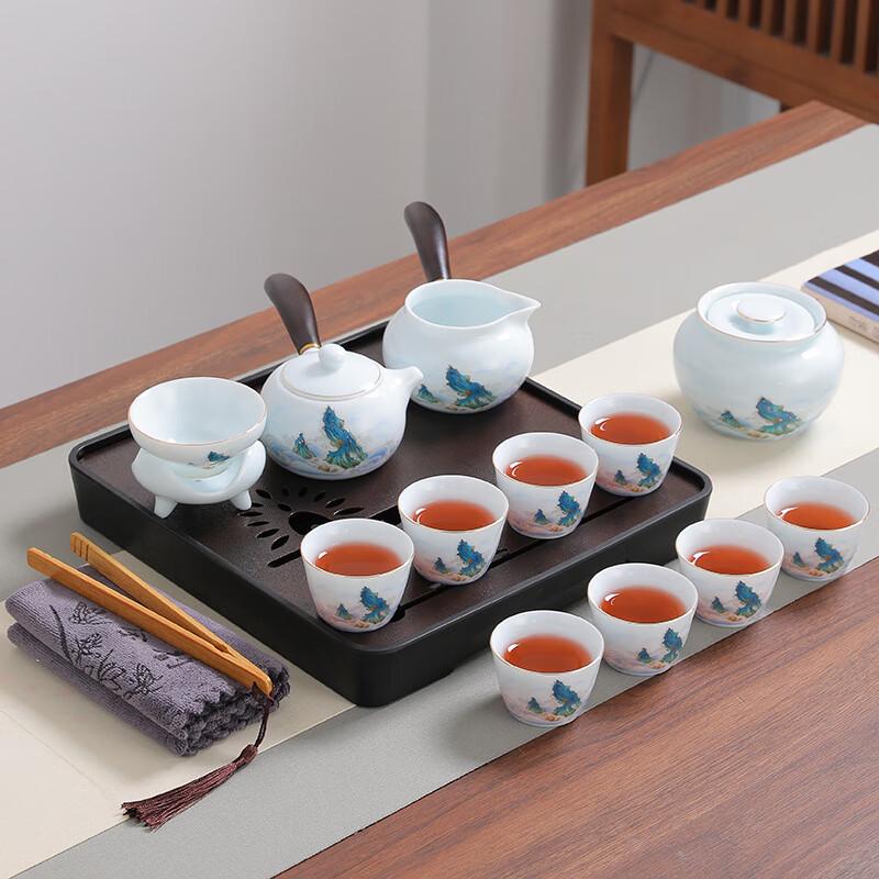Chaxun Portable Mutton Fat Jade White Ceramic Tea Set