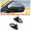 Rearview Mirror Cap Shell Protection Decoration Cover Trim For VW Volkswagen Polo  -  Carbon Fiber Accessories Exterior