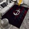 AC Mailand Logo Teppich 1899 Stern Design Rot Schwarz Fußball Dekor Teppich Geeignet für den Einsatz als Anti-Rutsch-Matte für Wohnzimmer Schlafzimmer Sofas