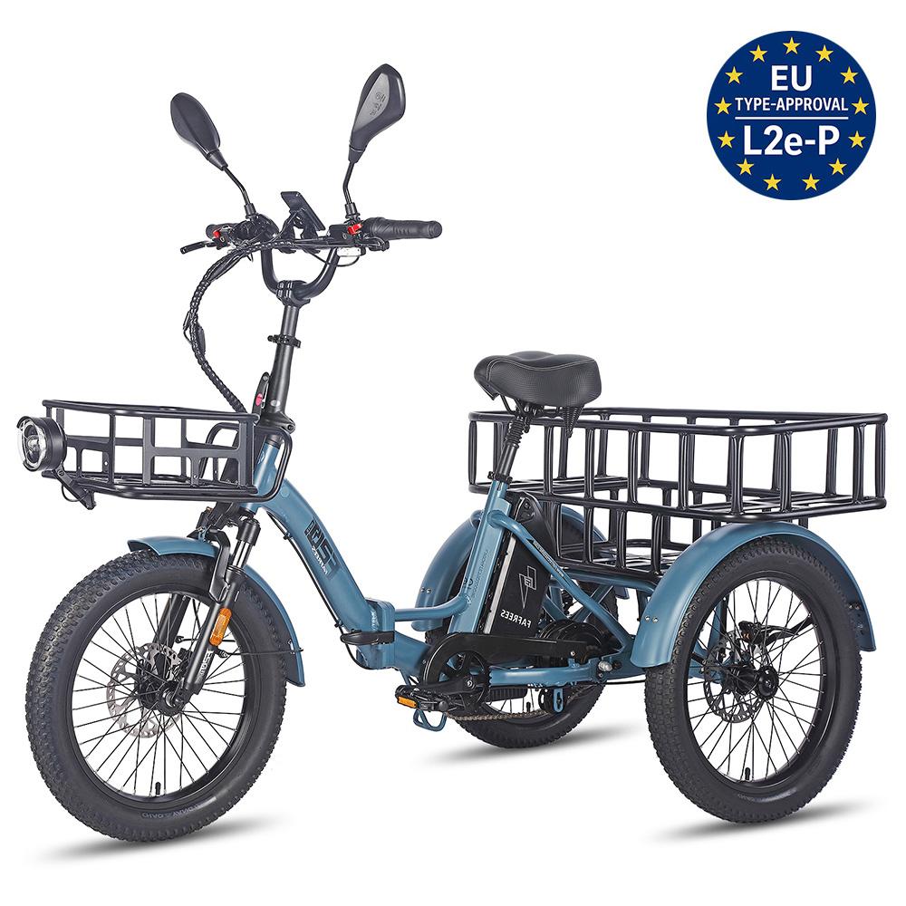 Elektrisches Lastenrad Fafrees F20 Mate 20" 500W Motor Straßenzulassung für Elektrofahrrad 48V 21AH 7 Gänge Max. Zuladung 180kg