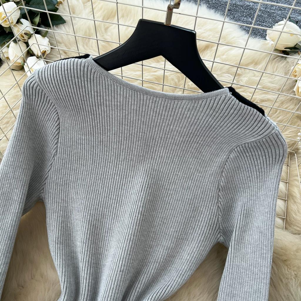 Korean-Style Peter Pan Collar Knit Dress for Women Fall Single-breasted Long Sleeve Slim-Fit Professional Elegant Sweater Dress