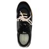 PINKO Yulia 01 Calfskin Logo Detail Embellished With Shiny Gems Flat Lace-Up Low-Top Casual Shoes Women sneaker Black SS0185P076Z99