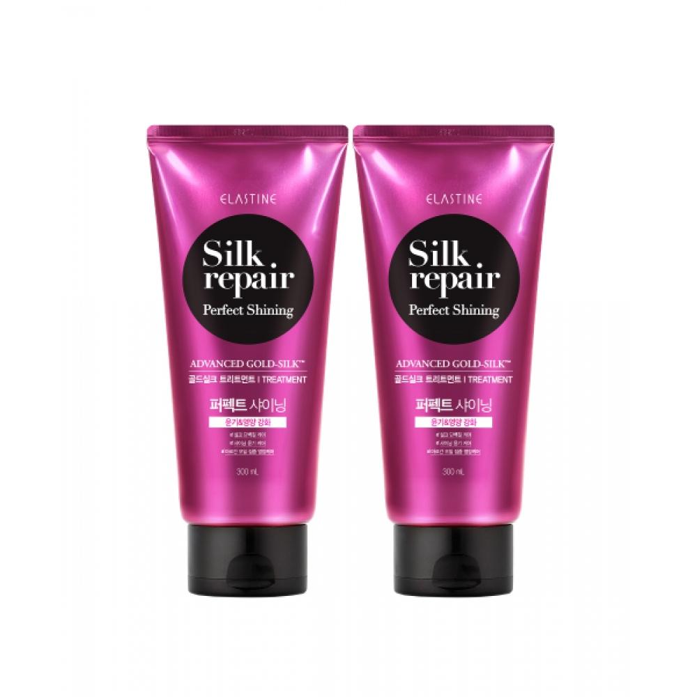 Elastine Shining Gold Silk Repair Treatment 300ml X 2pack NONE
