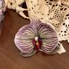 Bohemia Barrettes Flower Hair Claw Ponytail Clip Large Shark Clip Cute Orchid Hair Clip  Beach