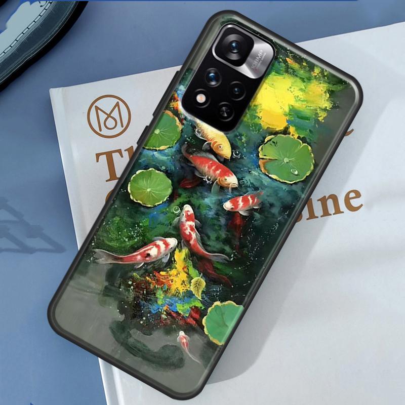 Koi Carp Fish Painting Case For Xiaomi Redmi 13C 10C 12C 14C Redmi Note 14 13 Pro 12 11 9 10 9S 10S 11S 12S Cover