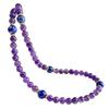 6mm Hohe Qualität Natürlicher Amethyst Lapislazuli Design Sinn Halskette Schlüsselbein Kette