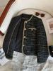 Veste Tweed Noire Style Français pour Femme A71337