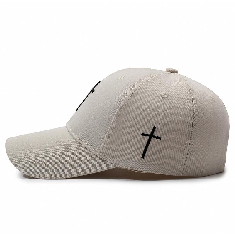 Cross-shaped Three-dimensional Embroidered Baseball Hats for Men and Women Sunshade and Sun Protection Baseball Hats