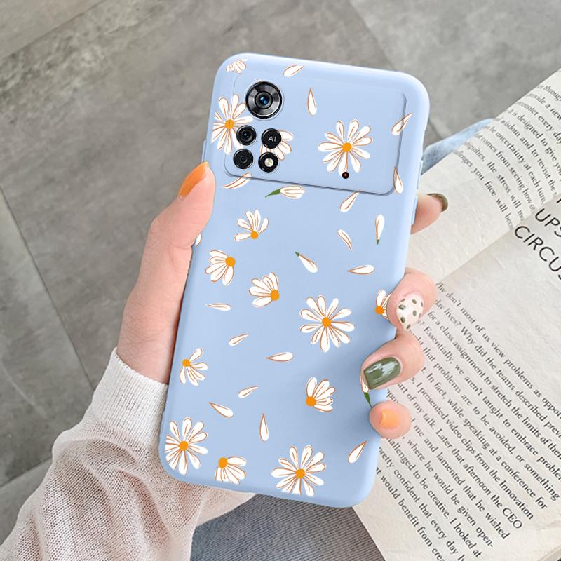 For Poco X4 Pro 5G M4Pro Cover Funda Vintage Flower Leave Protective Cover TPU Capa For Xiaomi Poco X4 Pocox4 X 4 M4 Pro Coque