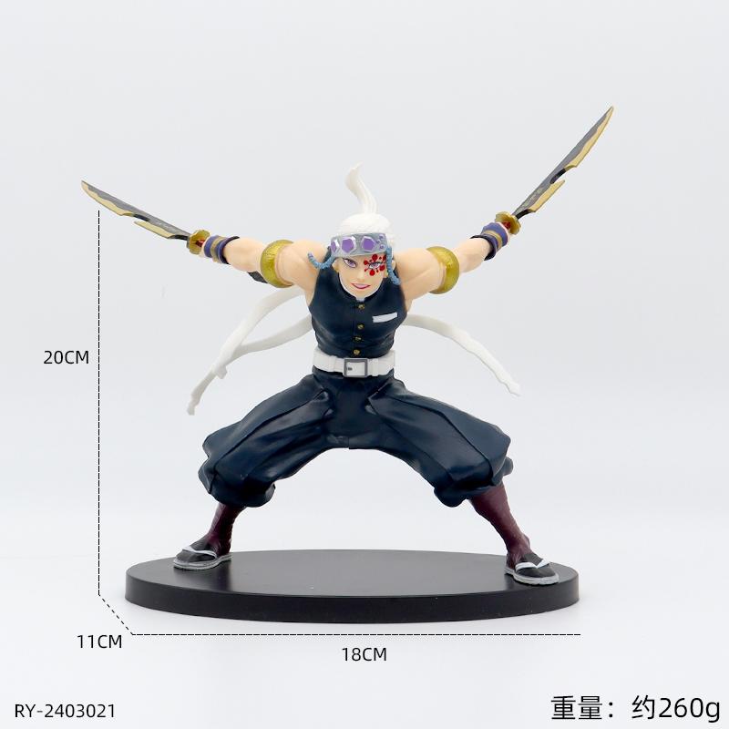 Modell Dämonentöter Actionfiguren Tanjirou Nezuko Zenitsu Kanroji Mitsuri Muichirou Uzui Tengen Anime Figur Sammlung Puppe Spielzeug