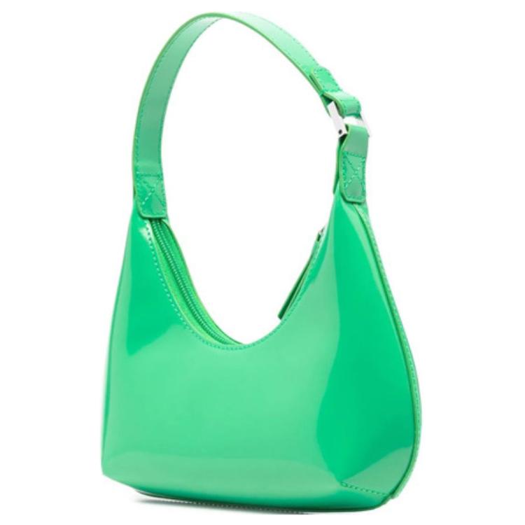

By Far Solid Color Leather Tote Shoulder Bag Women Bags Green 22SSBASSPGWSMASPG Basic Set (Bag+Dust Bag)