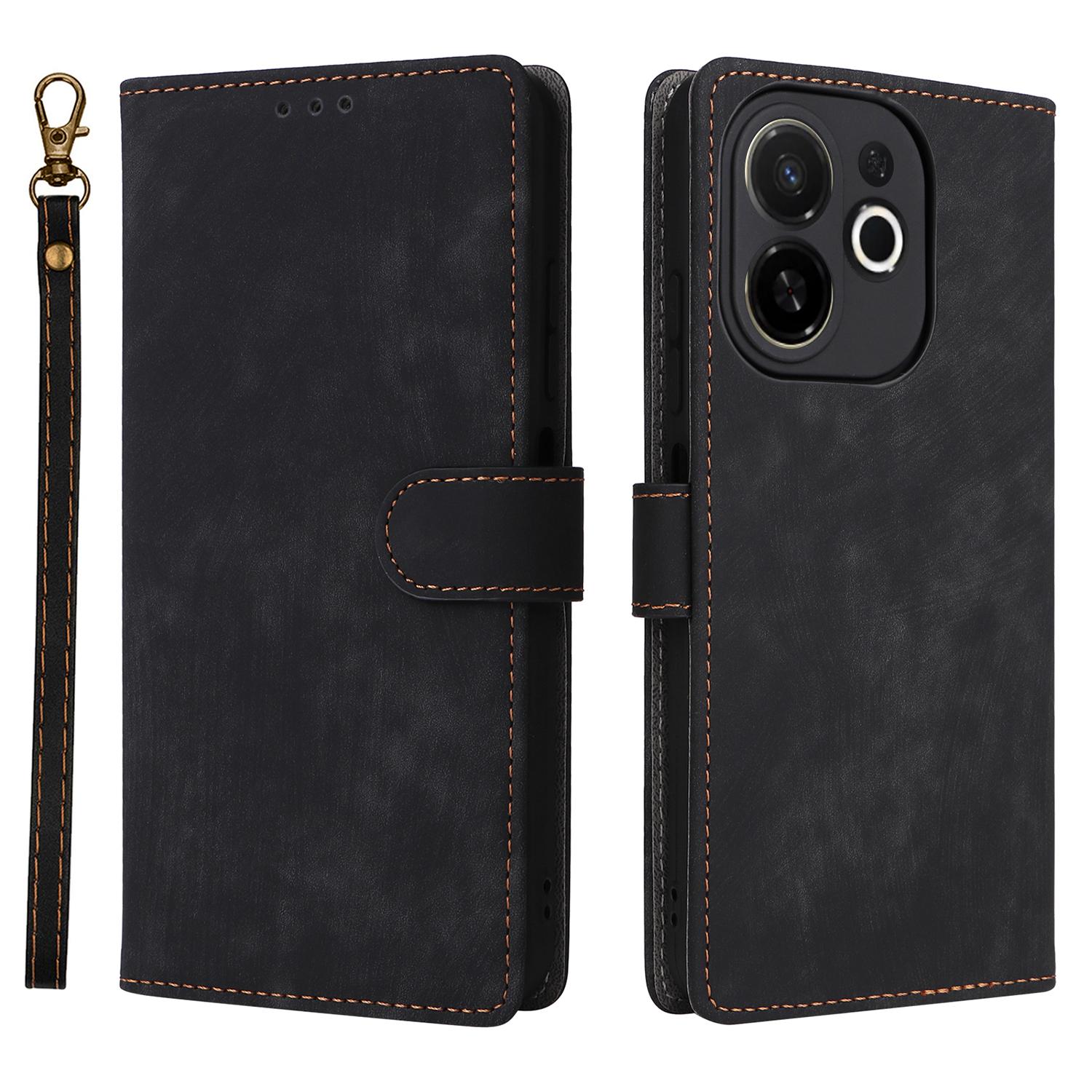 

Для TECNO Spark 30C 5G KL8H/Pop 9 5G KL4 Чехол Кошелек Блокировка RFID Обложка из ПУ кожи Подставка для просмотра Black