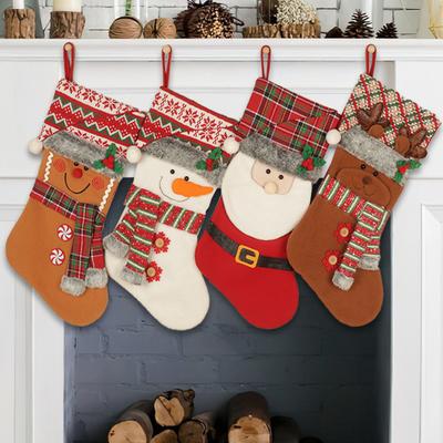 Weihnachten 2025 Hängender Kamin Schaufenster Geschenktüten Niedlicher Weihnachtsmann Schneemann Atmosphäre Dekorativ Fest Dekorationen
