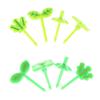 8Pcs Fruit Fork Toothpick Leaves Plastic Decoration Lunch Box Bento Accessories