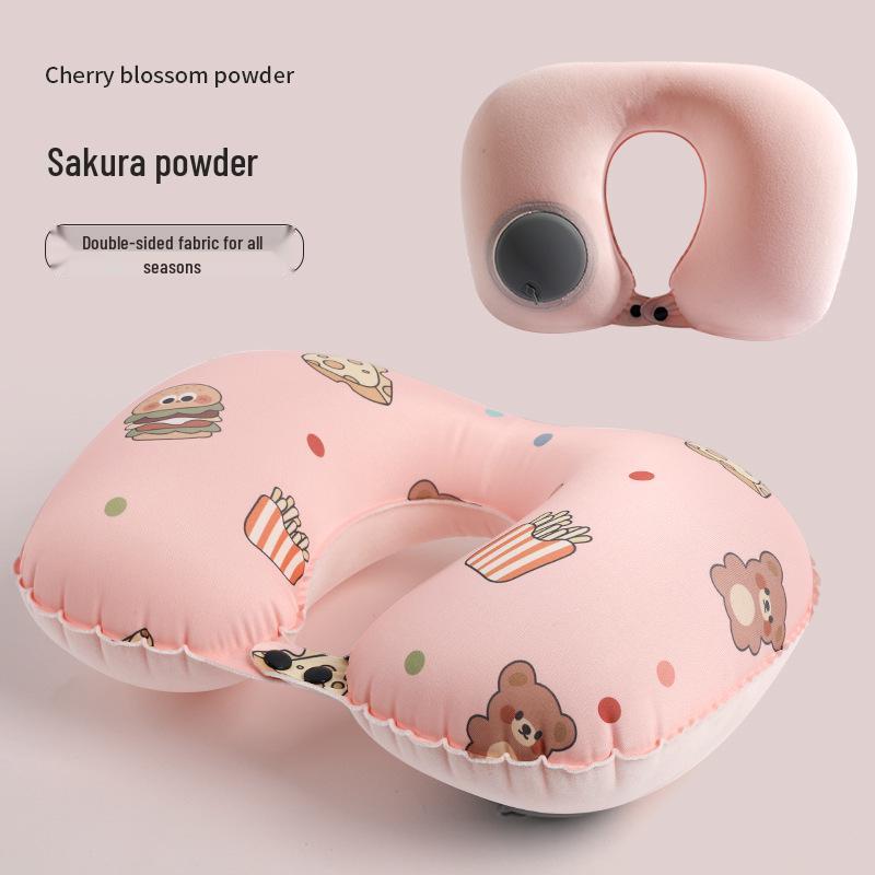 Nadmuchiwana poduszka pod szyję w kształcie litery U do podróży na świeżym powietrzu
