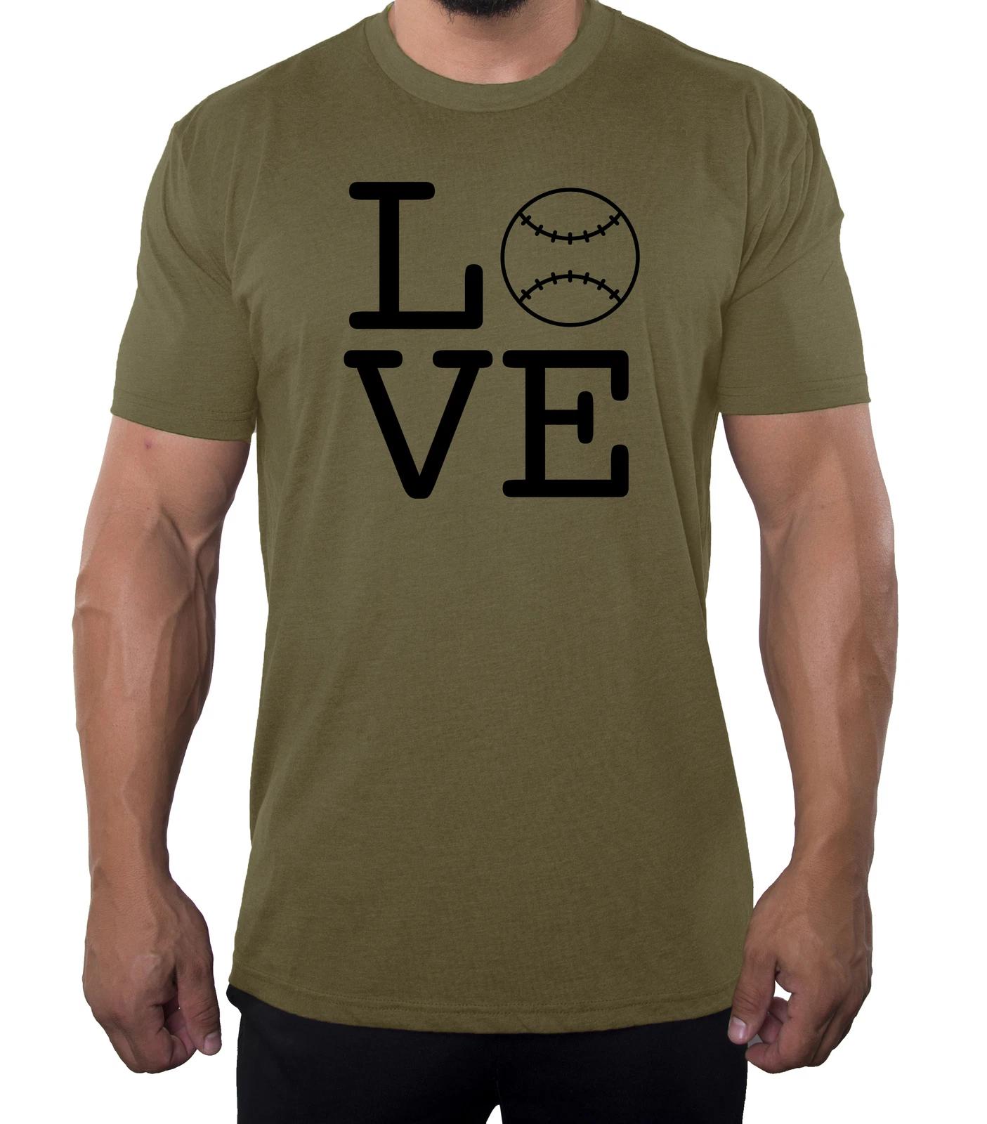 Love Baseball T-Shirt, Baseball Graphic shirts, Men s T-Shirts 4XL