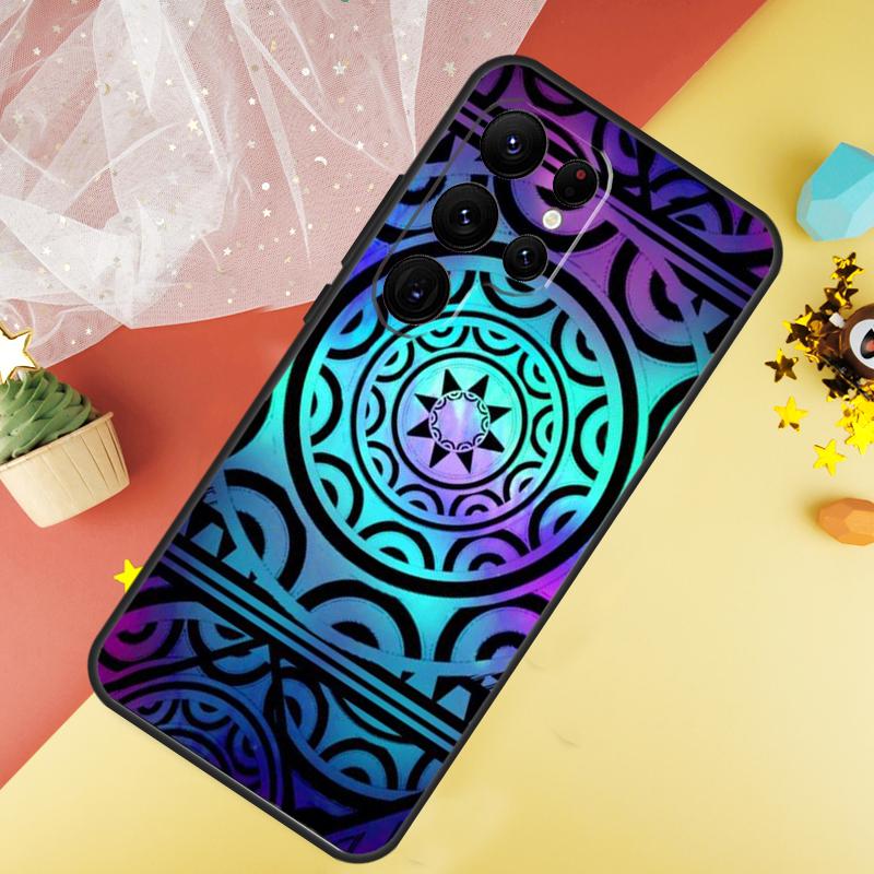 Maori Samoan Polynesian Tribal Phone Case For Samsung Galaxy S25 FE S23 S21 S20 S22 S24 Ultra S9 S10 Plus Cover Coque