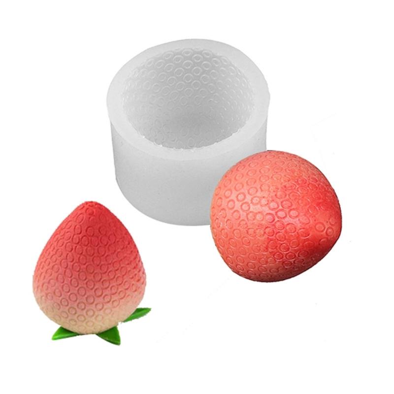 3D Strawberry Shaped Silicone Flexible Food Grade Mould Clay Resin Ceramics Candy Fondant Candy Chocolate Soap Mould