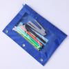 3 Ring Binder File Folder Colorful Fabric Binder Pouch with Clear Window Large Capacity Pencil Pouch for School Office Supplies
