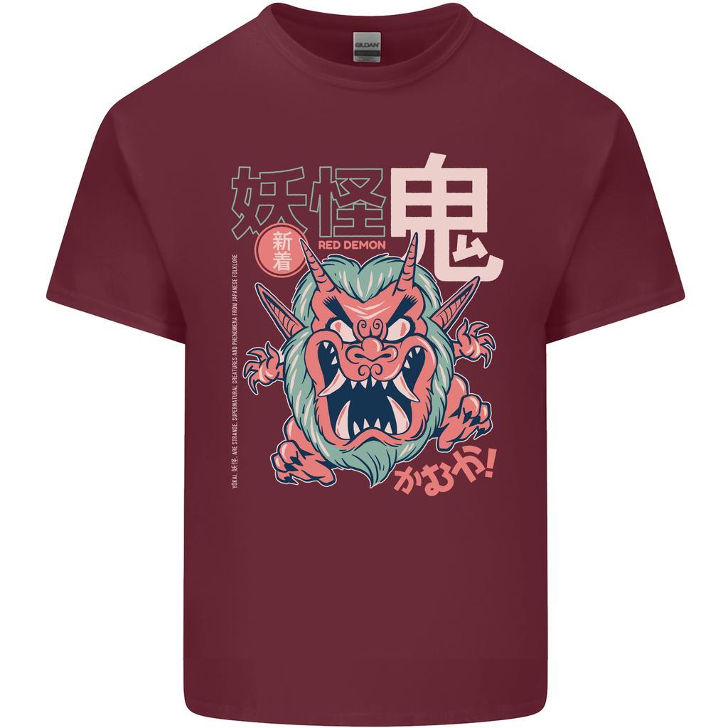 Oni Yokai Japanese Red Demon Unisexs Light Cotton TShirt
