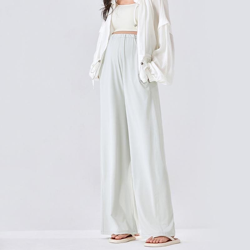 Maternity casual pants loose large size high waist spring and summer thin breathable summer sunscreen pants maternity pants wide leg pants