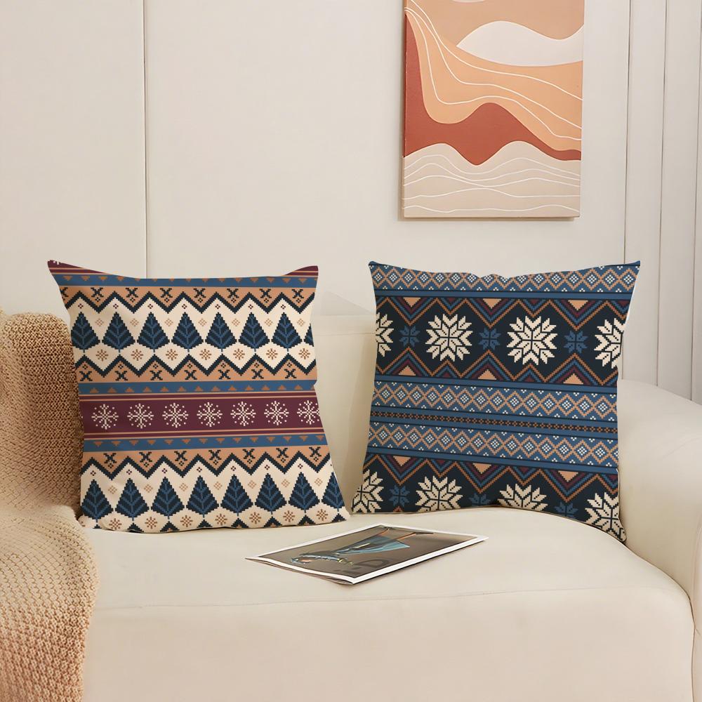 Classical Trend Moroccan Prints Flower Cushion Cover Silky Elegant Comfort Sofa Bed Invisible Zipper Beach Pillowcase