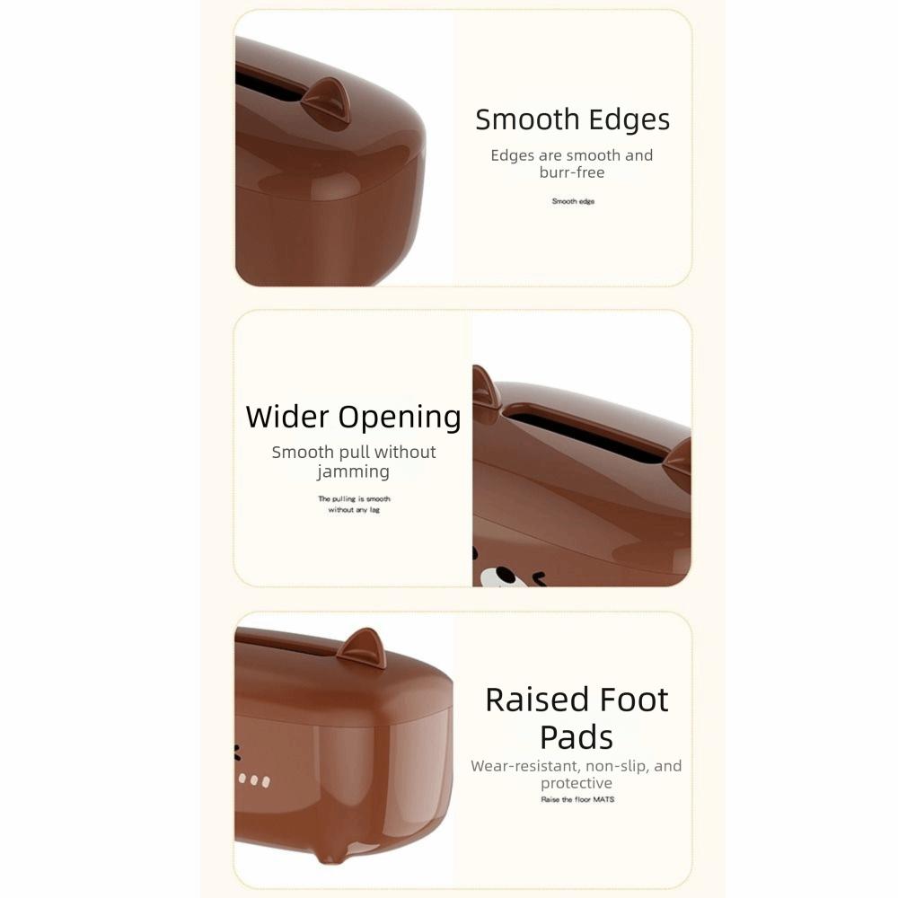 Cartoon Animal Shape Facial Tissue Dispenser Non-slip Paper Towel Holder  Kitchen Use