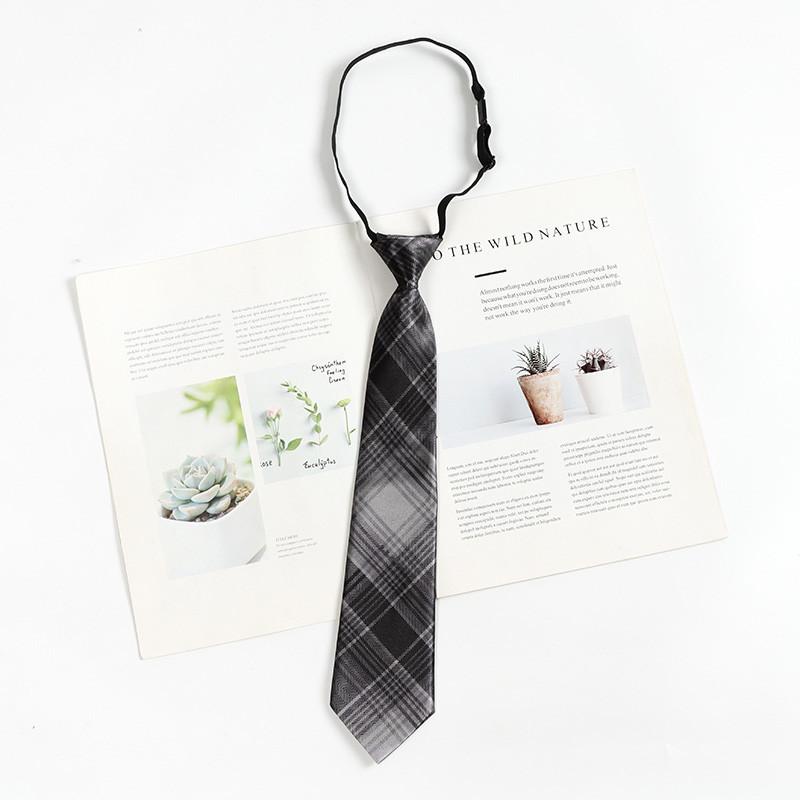 Childrens Lattice Pattern Necktie With Striped Polyester For Casual School Wear