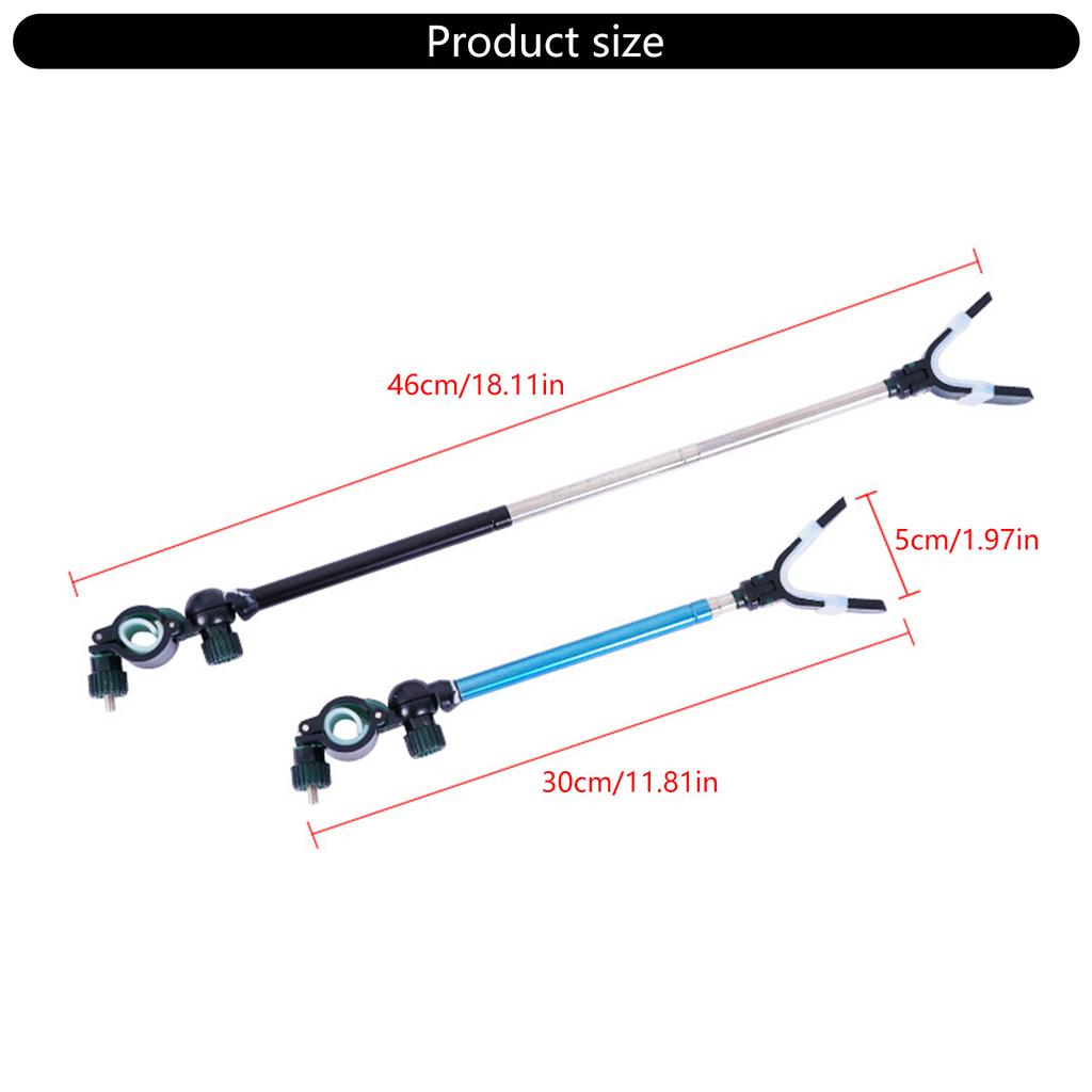Stainless Steel Telescoping Fishing Rod Hand Rod Holder Stand Bracket Adjustable Fishing Rod Support Fishing Rod Rack