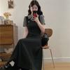 French Fake Two-piece Polo Collar Short-sleeved Dress 2026 Summer New Large Size Fat Mm Waist and Thin Temperament Long Dress