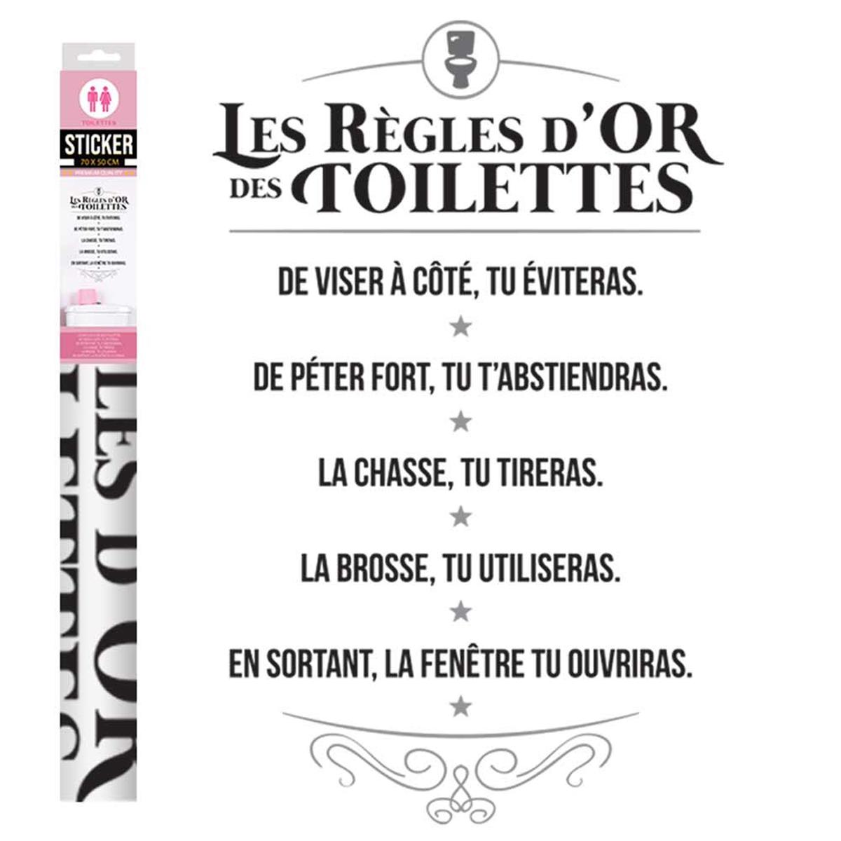 

Les Trésors De Lily [Q0605] - Лист наклеек «Сообщения» («Золотые правила туалетов») - 50x70 см. чёрный