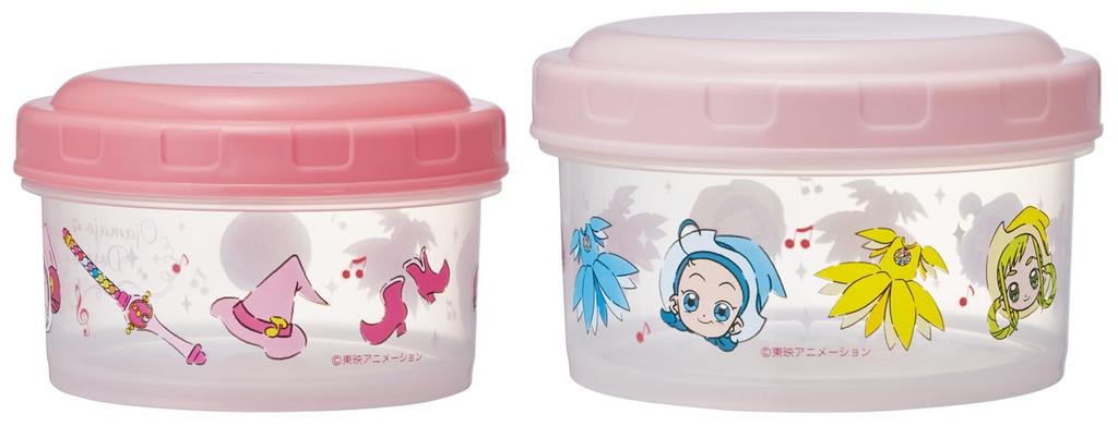 Skater Food Round Lunch Small and Set of Made in Ojamajo Doremi Container, Box, Medium, 2, Japan, (RFC2SAG-A)